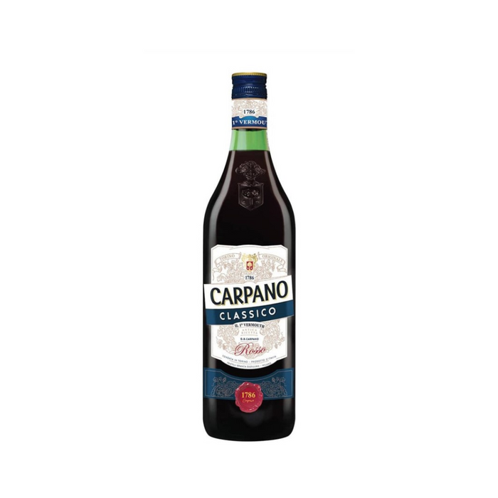 Aperitief Carpano Vermouth Classico Rosso is gemaakt volgens een traditioneel recept uit 1786 en  combineert zorgvuldig geselecteerde wijnen met een geheim kruidenmengsel. 
