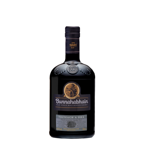 Bunnahabhain Toiteach A Dhà, een subtiele mix van rook, rozijnen, sherry en fruit, die samen het volle en complexe karakter van de Toiteach A Dhà vormen. 