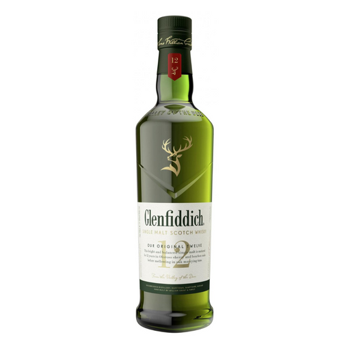 Whisky Glenfiddich 12Y wordt gemaakt in de Speyside regio in Schotland op bourbon en sherry vaten.