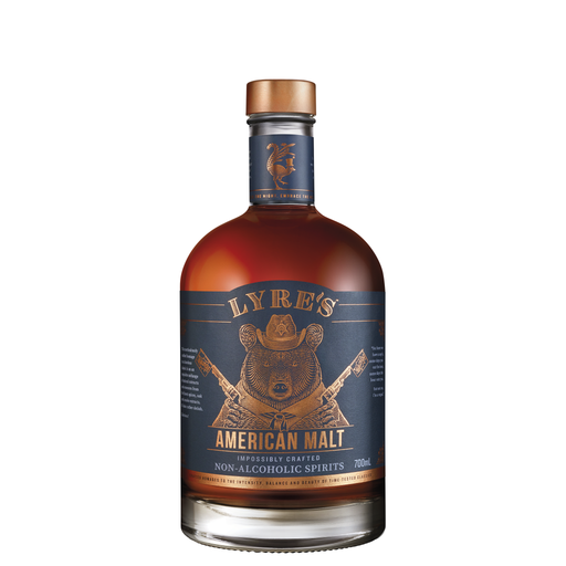 Lyre's American Malt is een alcoholvrije whiskey met rijke smaken van vanille, geroosterde noten en karamel.